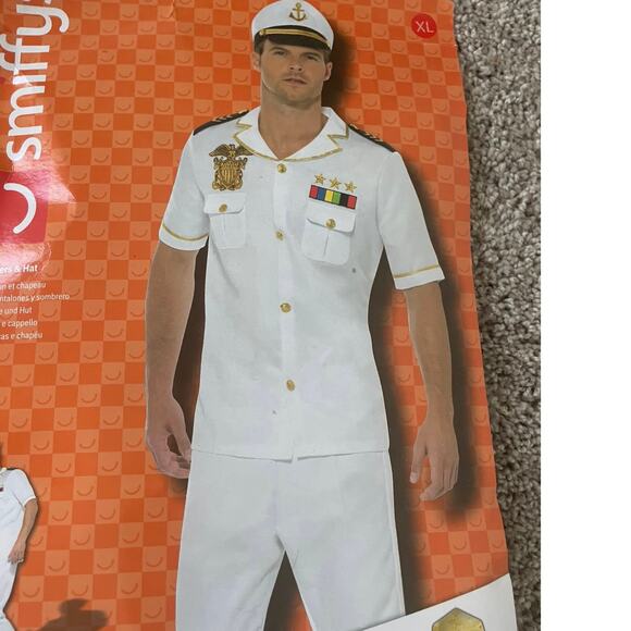 HALLOWEEN COSTUME NAVY CAPTAIN MEN SIZE XXL TRICK OR TREAT VERSATILE - Picture 1 of 14